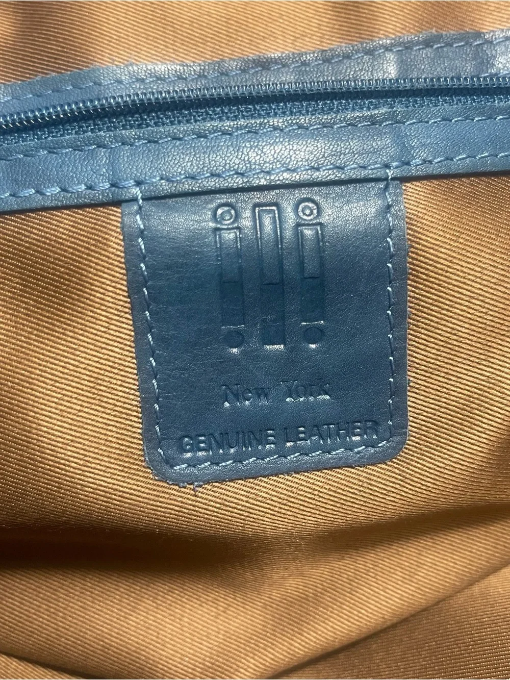 ili Peacock Blue Leather Backpack